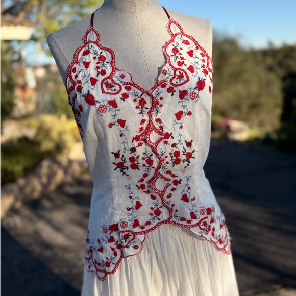 Free people Valenciana Midi Dress - Ivory Combo NWOT - Picture 5 of 8